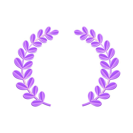 Laurel wreath icon. Vector illustration isolated on white background.のイラスト素材