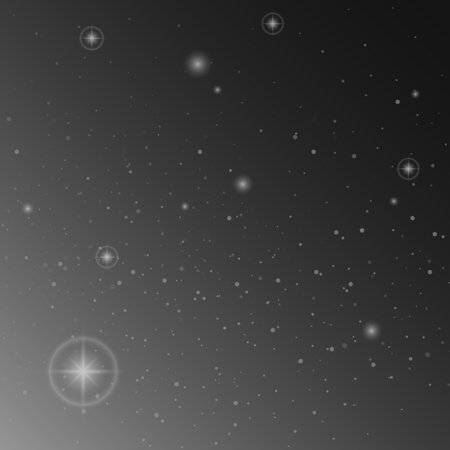 Stars and sparkles on a dark background. Vector illustration for your designのイラスト素材