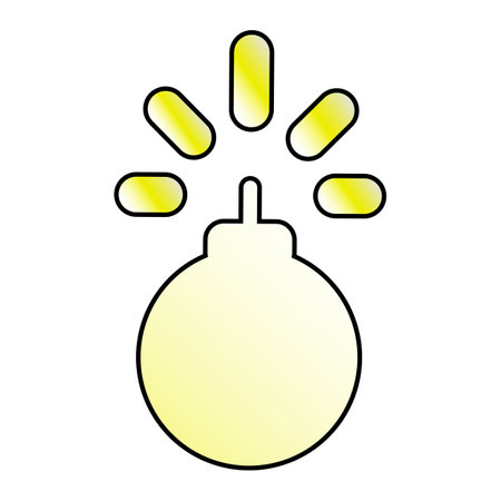 Isolated lightbulb icon on a white background, Vector illustrationのイラスト素材