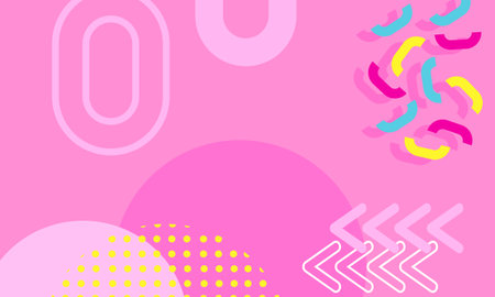 Abstract background with curved lines, dots and circles. Vector illustration.のイラスト素材