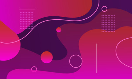 Abstract background with liquid shapes and geometric elements. Vector Illustration.
