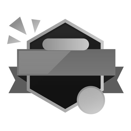 Badge with ribbon and place for your text. Vector illustration.のイラスト素材