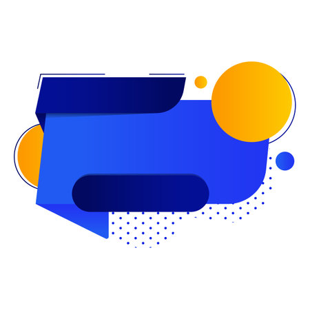 Abstract geometric banner with place for your text. Vector illustration in flat styleのイラスト素材