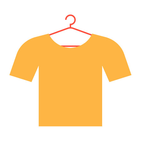 T-shirt on a hanger flat icon for apps and websitesのイラスト素材