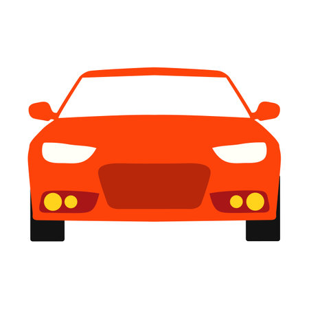 Car icon on white background. Vector illustration. Flat design style.のイラスト素材