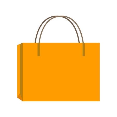Shopping bag icon. Flat illustration of shopping bag vector icon for webのイラスト素材