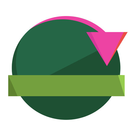 green button with arrow icon cartoon vector illustration graphic design in flat styleのイラスト素材