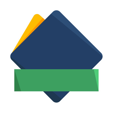 triangle shape and ribbon icon image vector illustration design  flat styleのイラスト素材