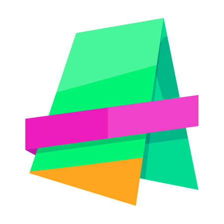 Colorful abstract geometric shapes on a white background. Vector illustration.のイラスト素材