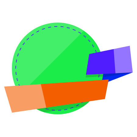 Blank ribbon icon on white background. Flat style. Vector illustration.のイラスト素材