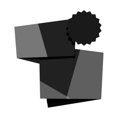 Vector illustration of a black and grey business card icon. Collection of black and white business card vector icon for stock.のイラスト素材