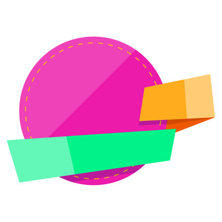 Colorful ribbon icon on white background. Flat style. Vector illustration.のイラスト素材