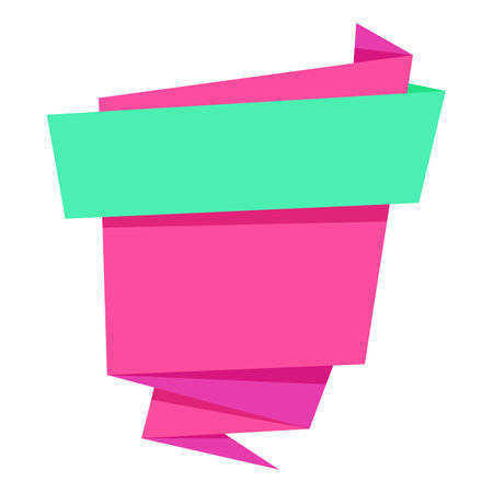 Vector origami ribbons. Isolated on a white background.のイラスト素材