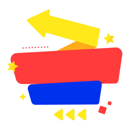 Colorful flat arrows. Vector illustration for web and mobile applications.のイラスト素材