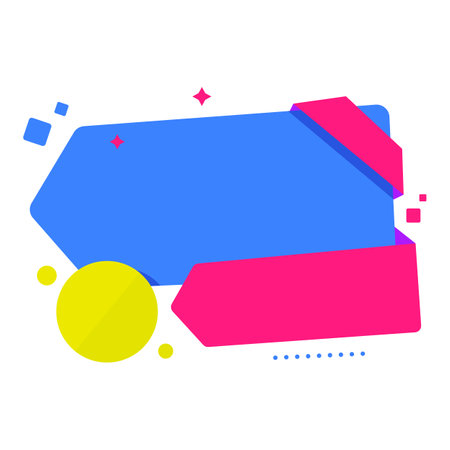 Flat design modern vector illustration concept of colorful abstract geometric shape.のイラスト素材