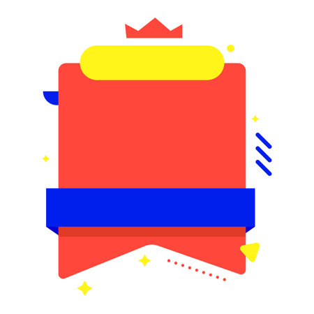 Flat design style vector illustration concept of ribbon banner for web and mobile appのイラスト素材