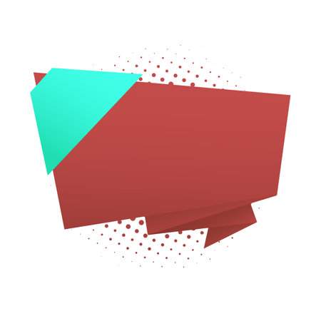 Abstract origami speech bubble. Vector illustration. Eps 10 file.のイラスト素材