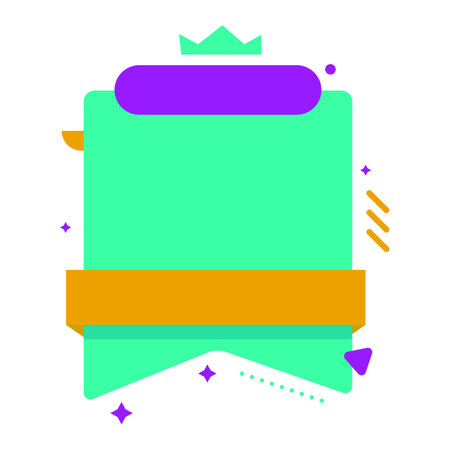 Colorful banner with ribbon. Vector illustration in trendy flat style.のイラスト素材
