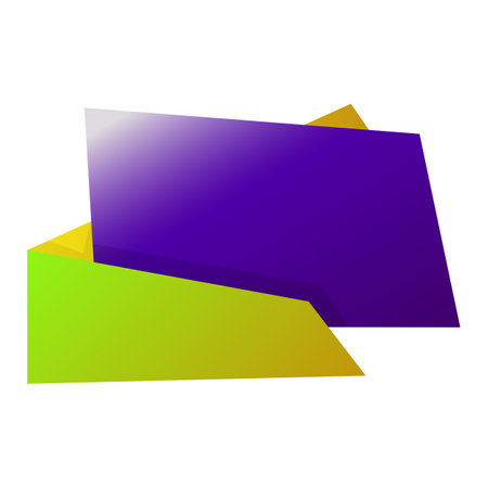 Colorful origami banners on a white background. Vector illustration.のイラスト素材