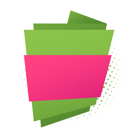 Colorful origami paper banners. Vector illustration. Eps 10.のイラスト素材