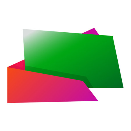 Isolated colored origami banner on a white background, Vector illustrationのイラスト素材