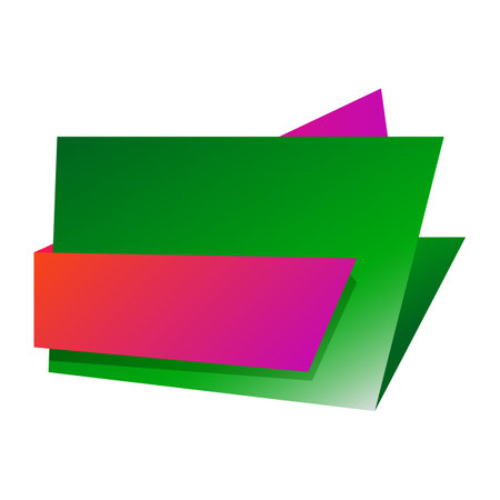 Colorful origami banners on a white background. Vector illustration.のイラスト素材