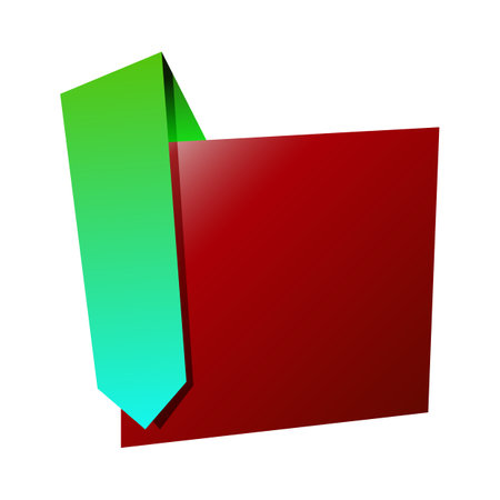 3d red and green arrow on white background. Vector illustration.のイラスト素材