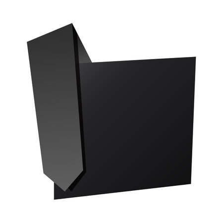 Black origami book isolated on a white background. Vector illustration.のイラスト素材