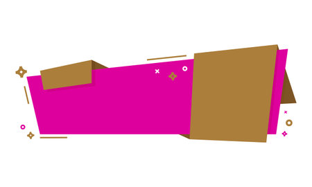pink and brown banner with space for your text, vector illustrationのイラスト素材