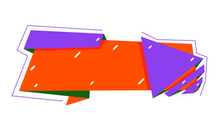 Colorful origami speech bubble on white background. Vector illustration.のイラスト素材