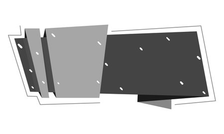 Illustration of a set of black and white origami paper sheetsのイラスト素材