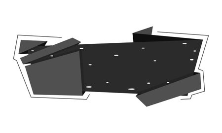 Illustration of a black and white film strip isolated on a white backgroundのイラスト素材