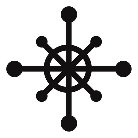 Ship wheel icon. Simple illustration of ship wheel vector icon for webのイラスト素材