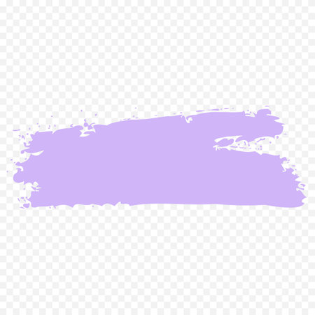 Purple paint brush stroke isolated on transparent background. Vector illustration.のイラスト素材