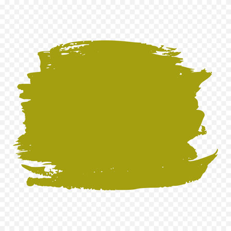 Green grunge brush stroke isolated on transparent background. Vector illustration.のイラスト素材
