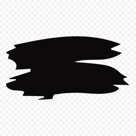 Black grunge brush stroke isolated on transparent background. Vector illustration.のイラスト素材
