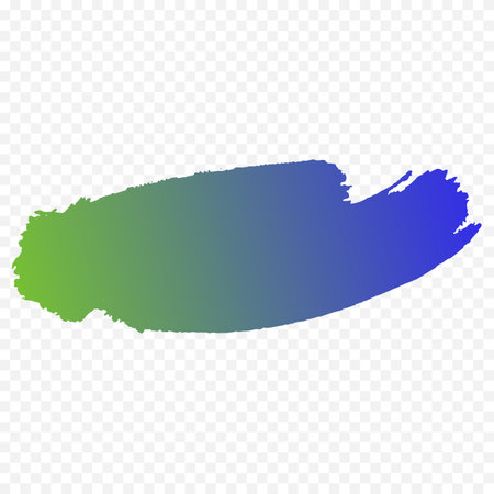 Abstract colorful paint brush stroke isolated on transparent background. Vector illustration.のイラスト素材
