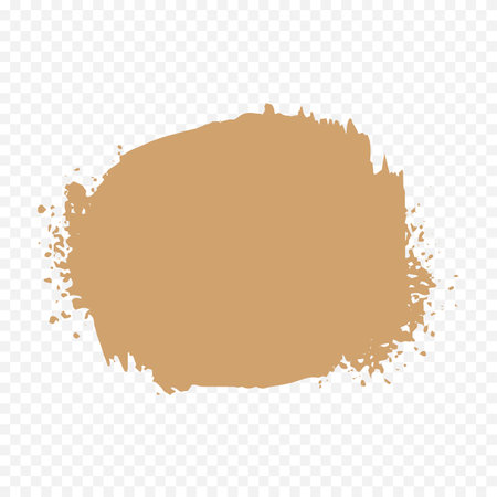 Brown grunge brush stroke isolated on transparent background. Vector illustration.のイラスト素材