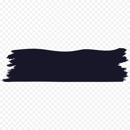 Grunge black brush stroke isolated on transparent background. Vector illustrationのイラスト素材