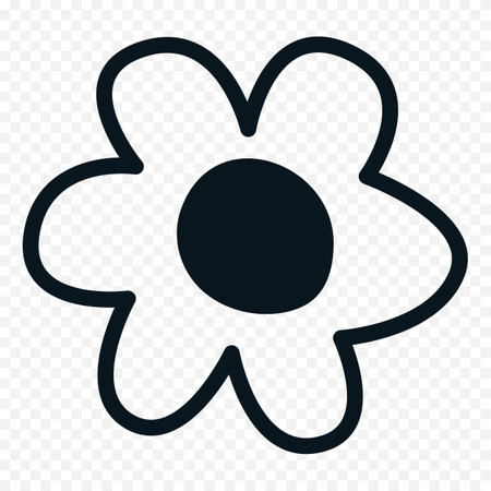 Flower vector icon. Flat illustration of flower vector icon for webのイラスト素材