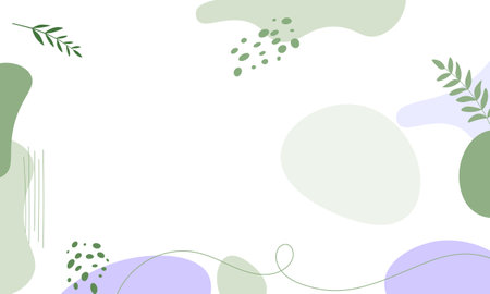Pastel background with floral elements and leaves. Vector illustration for your designのイラスト素材