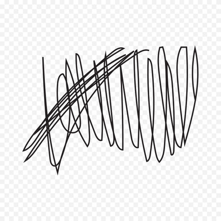 Hand drawn doodle scribble line. Abstract vector illustration.のイラスト素材