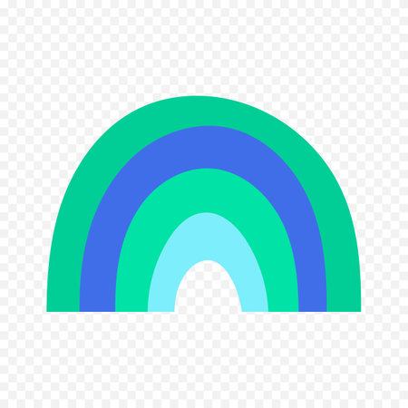 Rainbow icon. Flat illustration of rainbow vector icon for web designのイラスト素材
