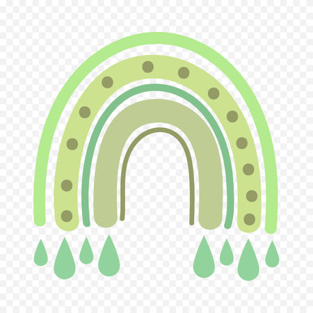Rainbow icon in flat style. Rain vector illustration on transparent background.のイラスト素材