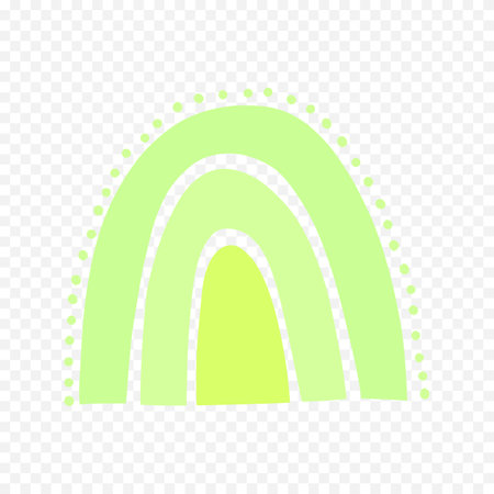 Rainbow icon isolated on transparent background. Flat style vector illustration.のイラスト素材