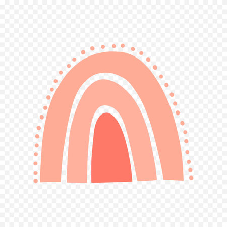 Rainbow icon in trendy flat style isolated on transparent background. Vector illustration.のイラスト素材