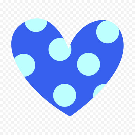 Heart with polka dot pattern icon. Flat illustration of heart with polka dot pattern icon for web designのイラスト素材