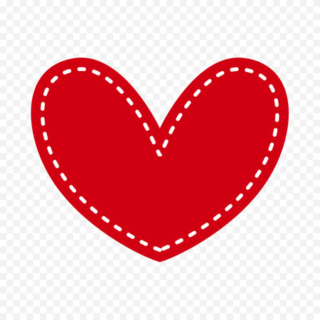 Heart icon isolated on transparent background. Love symbol. Valentine's day. Vector illustrationのイラスト素材