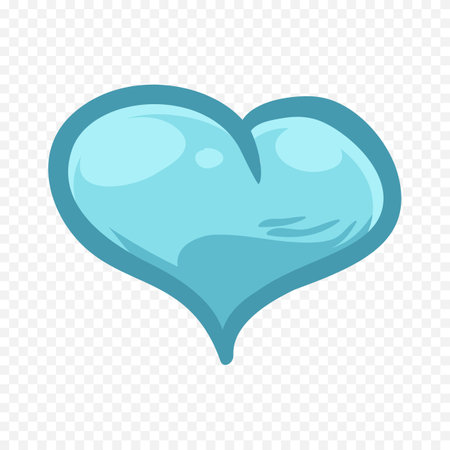 Blue heart icon isolated on transparent background. Love symbol. Vector illustrationのイラスト素材