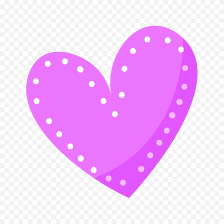 Heart icon in flat style. Love symbol vector illustration on transparent background.のイラスト素材
